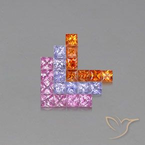 Shop natural 3.22ct マルチカラー サファイア gems, 四角形, from タンザニア at GemSelect. In stock, global shipping!