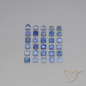 5.85カラットの天然ベイビーブルーサファイア（3.2×3.1 mm・四角）