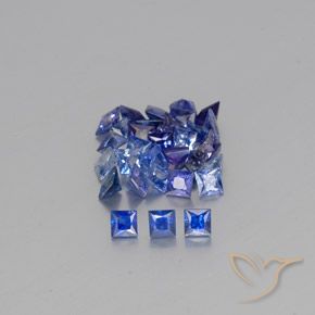 4.36カラットの天然ディープバイオレットブルーサファイア（2.8×2.7 mm・四角）