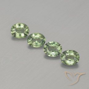1.76ctw 天然 薄いセージグリーン サファイア, 楕円形, VS
