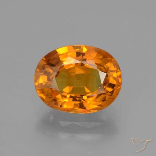3.65ct 天然 ディープオレンジ サファイア, 楕円形, VS-SI