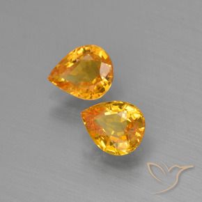 Shop natural 1.30ct 濃いオレンジゴールド サファイア gems, 洋梨の形, from タンザニア at GemSelect. In stock, global shipping!