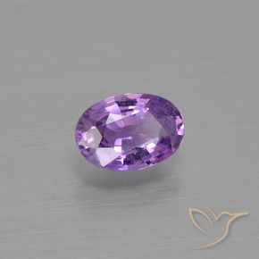 0.54カラットの天然ミディアムピンクバイオレットサファイア、楕円形、VS