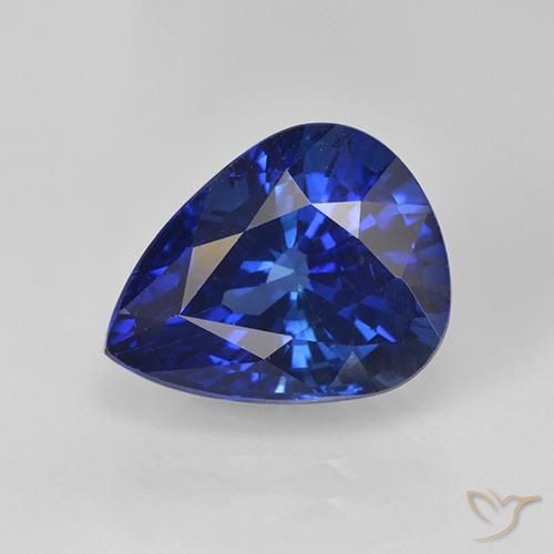 4.46ct 天然 ロイヤルブルー サファイア, 洋梨の形, VS