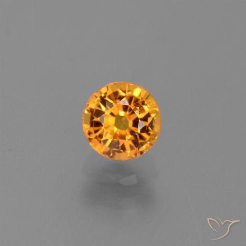 0.84ct 天然 ゴールド サファイア, ラウンド, VS