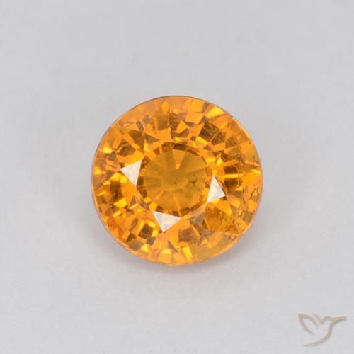 0.71ct 天然 オレンジゴールド サファイア, ラウンド, VS