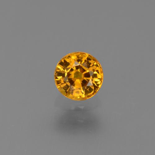 0.68ct 天然 ミディアムオレンジ サファイア, ラウンド, VS