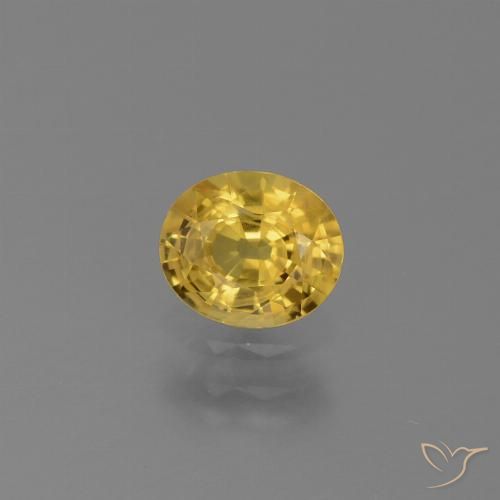0.76ct 天然 ゴールド サファイア, 楕円形, VS