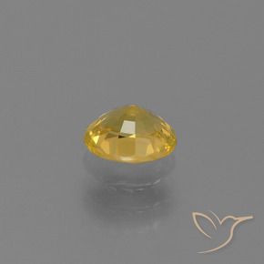 0.76カラットの天然ゴールドサファイア、楕円形、VS