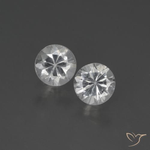 0.50ct 天然 ホワイト サファイア, ラウンド, VS