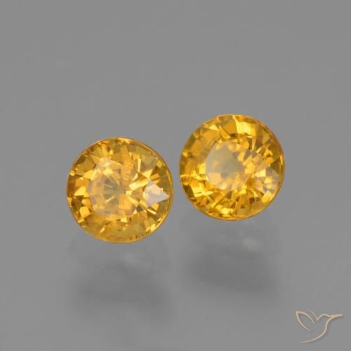 Shop natural 1.38ct 濃いゴールデンオレンジ サファイア gems, ラウンド, from タンザニア at GemSelect. In stock, global shipping!