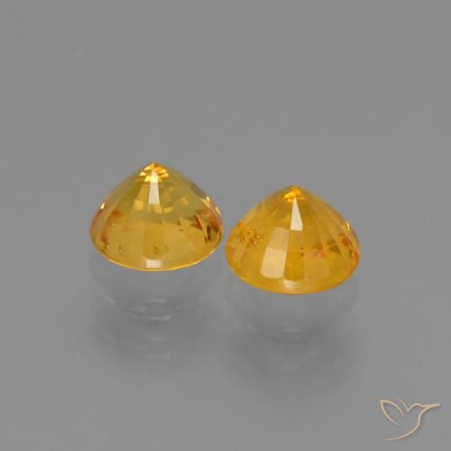 Shop natural 1.38ct 濃いゴールデンオレンジ サファイア gems, ラウンド, from タンザニア at GemSelect. In stock, global shipping!