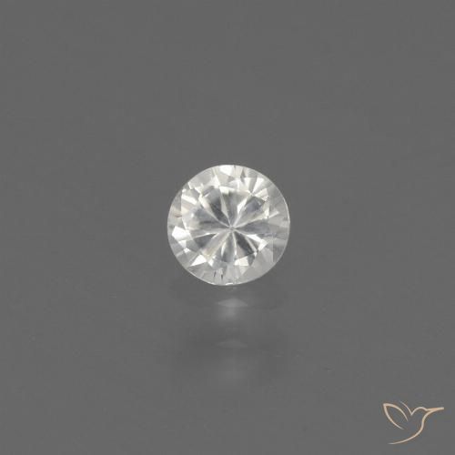 0.37ct 天然 ホワイト サファイア, ラウンド, VS