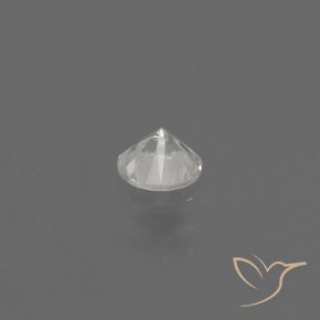 0.37カラットの天然ホワイトサファイア、ラウンド、VS
