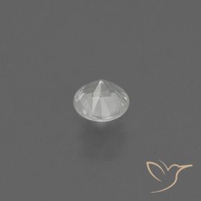 0.35カラットの天然ホワイトサファイア、ラウンド、VS