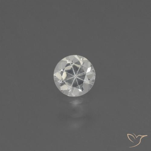 0.39ct 天然 ホワイト サファイア, ラウンド, VS