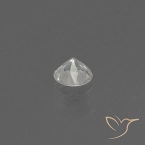 0.39カラットの天然ホワイトサファイア、ラウンド、VS
