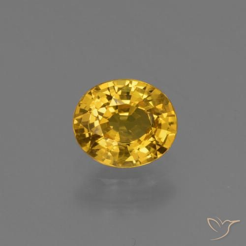 0.73ct 天然 ダークゴールデン サファイア, 楕円形, VS