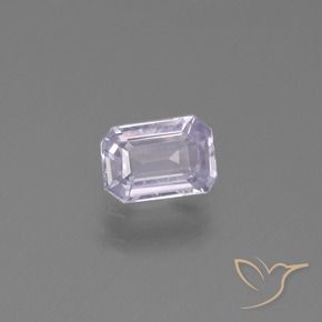 0.57カラットの天然とても薄いバイオレットサファイア、八角形 / エメラルドカット、VS