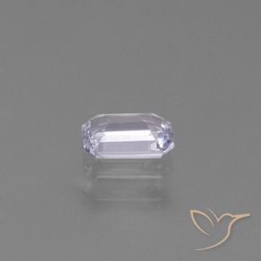 0.57カラットの天然とても薄いバイオレットサファイア、八角形 / エメラルドカット、VS