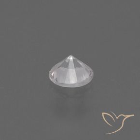 0.42カラットの天然ホワイトサファイア、ラウンド、VS