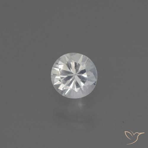 0.39ct 天然 ホワイト サファイア, ラウンド, VS