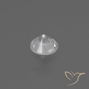 0.39カラットの天然ホワイトサファイア、ラウンド、VS