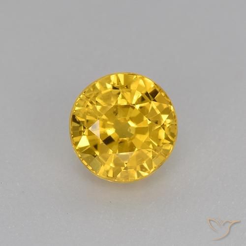 0.73ct 天然 ゴールド サファイア, ラウンド, VS