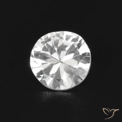 0.38ct 天然 ホワイト サファイア, ラウンド, VS