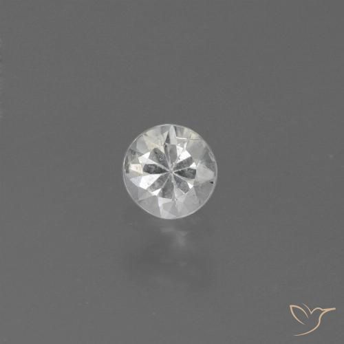 0.42ct 天然 ホワイト サファイア, ラウンド, VS