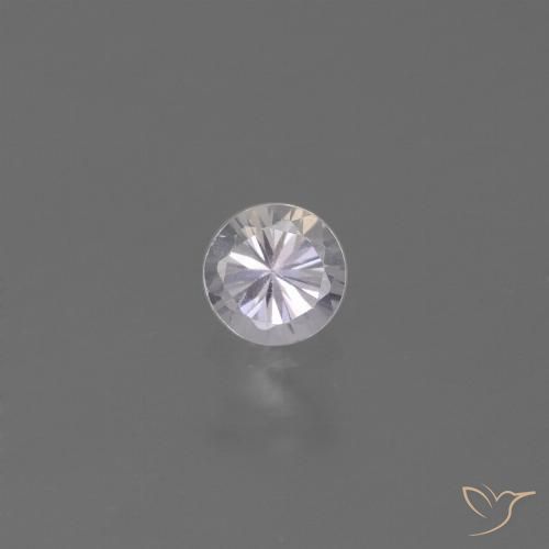 0.34ct 天然 紫がかったピンクホワイト サファイア, ラウンド, VS