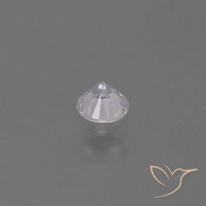 0.34カラットの天然紫がかったピンクホワイトサファイア、ラウンド、VS