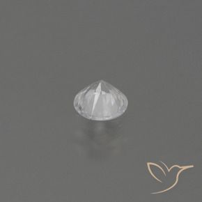 0.32カラットの天然ホワイトサファイア、ラウンド、VS