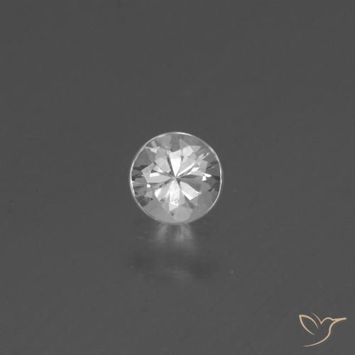 0.34ct 天然 ホワイト サファイア, ラウンド, VS