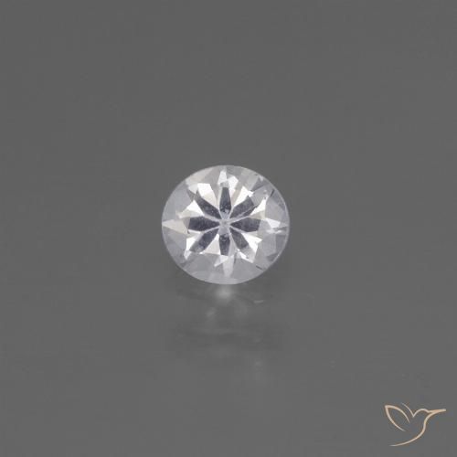 0.42ct 天然 ホワイト サファイア, ラウンド, VS