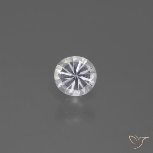 0.38ct 天然 ホワイト サファイア, ラウンド, VS