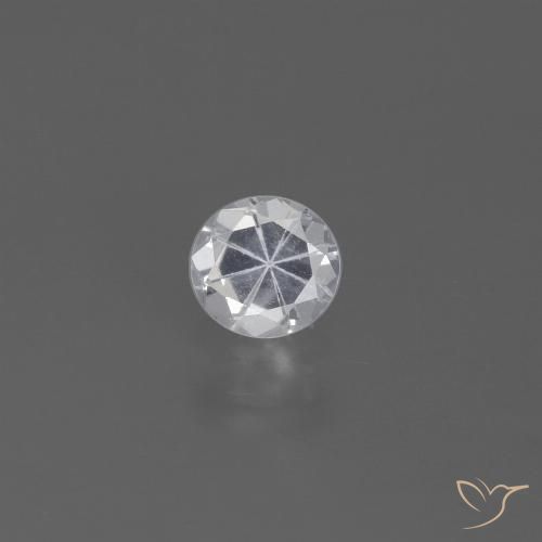 0.44ct 天然 ホワイト サファイア, ラウンド, VS