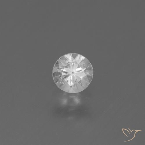 0.43ct 天然 ホワイト サファイア, ラウンド, VS