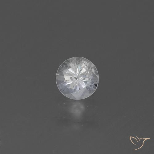 0.46ct 天然 ホワイト サファイア, ラウンド, VS