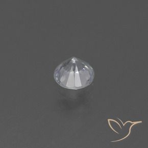 0.46カラットの天然ホワイトサファイア、ラウンド、VS