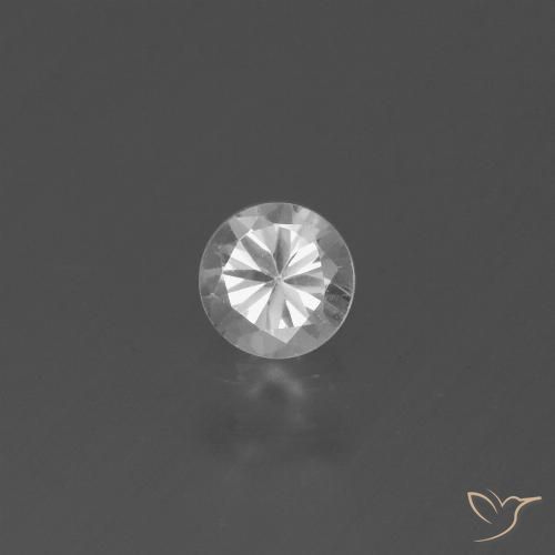 0.43ct 天然 ホワイト サファイア, ラウンド, VS