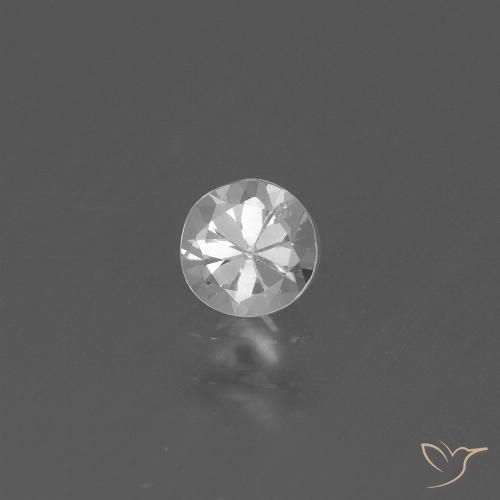 0.42ct 天然 ホワイト サファイア, ラウンド, VS