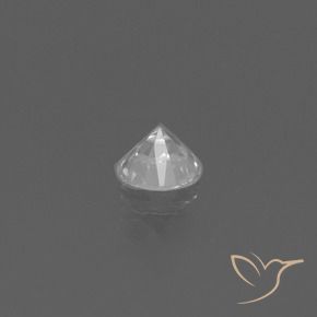 0.42カラットの天然ホワイトサファイア、ラウンド、VS