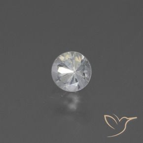 0.45カラットの天然ホワイトサファイア、ラウンド、VS