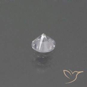 0.42カラットの天然ホワイトサファイア、ラウンド、VS
