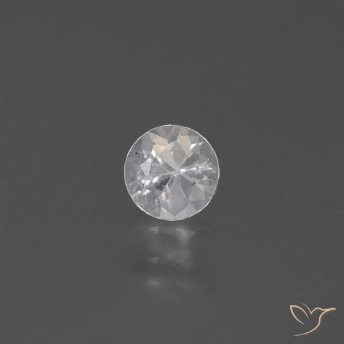 0.47ct 天然 ホワイト サファイア, ラウンド, VS