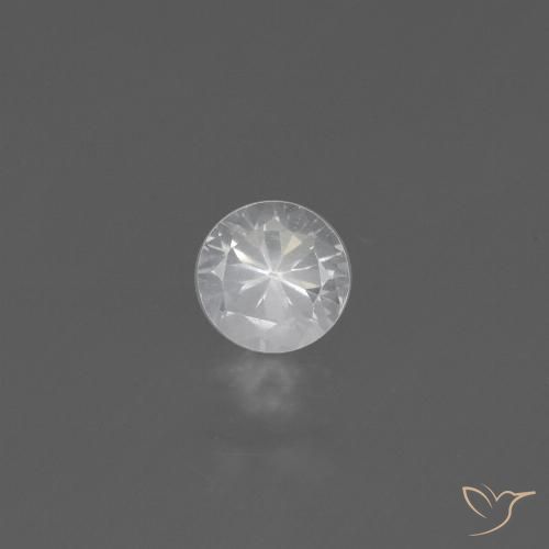 0.49ct 天然 ホワイト サファイア, ラウンド, VS