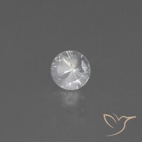 0.49カラットの天然ホワイトサファイア、ラウンド、VS