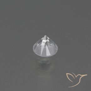 0.49カラットの天然ホワイトサファイア、ラウンド、VS