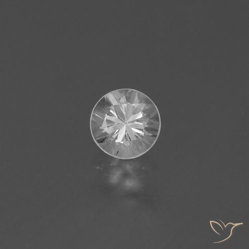 0.48ct 天然 ホワイト サファイア, ラウンド, VS